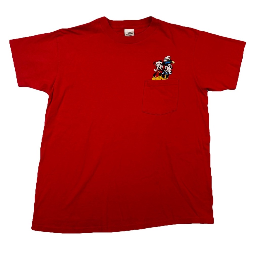 The Disney Store Mickey Minnie Mouse Pocket T-Shirt Size Large Vintage USA